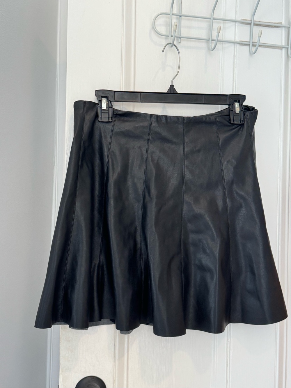 House of Harlow 1960 Vegan Faux Leather Mini Skirt Black Size S